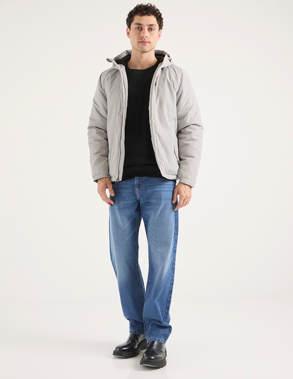 Chamarra casual con bolsillos para hombre