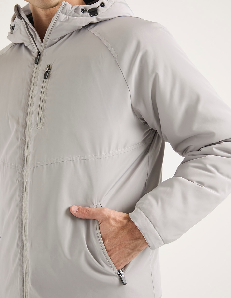 Chamarra casual con bolsillos para hombre