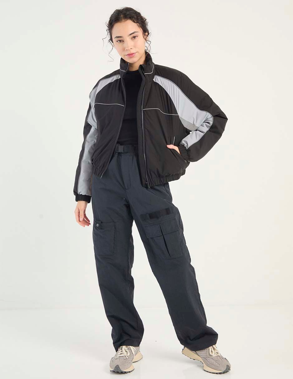 PANTALON CARGO NON STOP, CH, NEGRO LISO