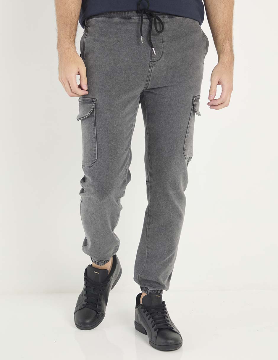 Jeans cargo slim para hombre