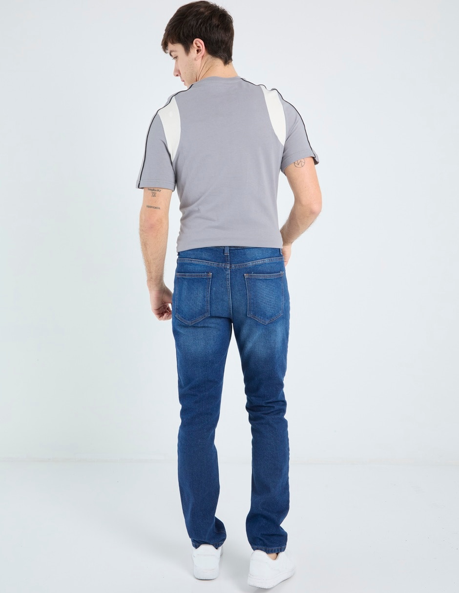 Jeans slim deslavado para hombre 2