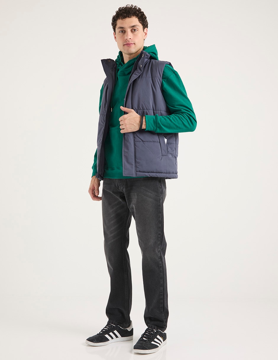 Jeans straight deslavado para hombre 3
