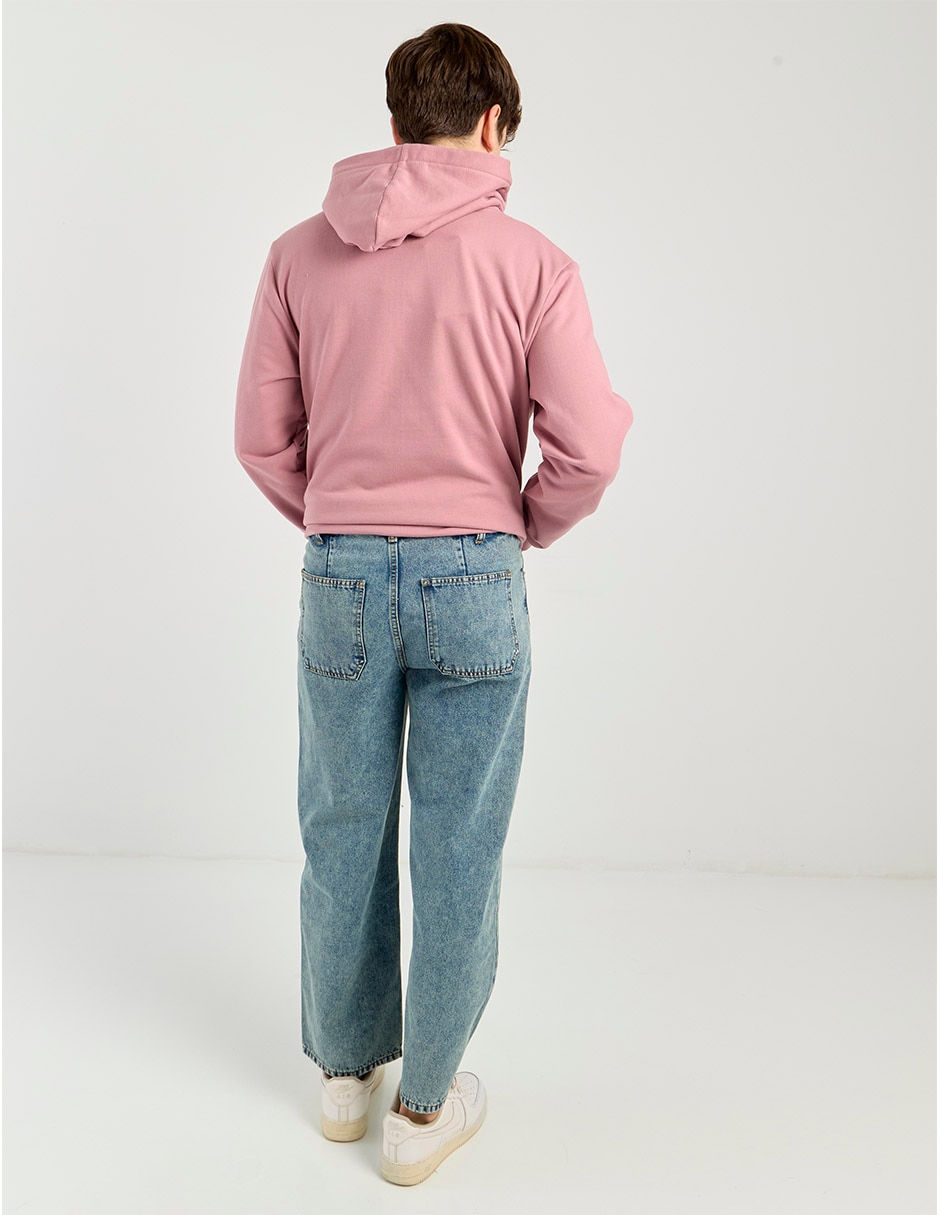 Jeans straight lavado stone wash para hombre 2
