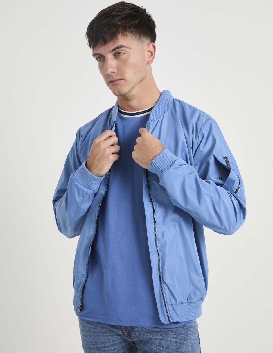 Chamarra bomber con bolsillos para hombre Chamarra bomber con bolsillos para hombre