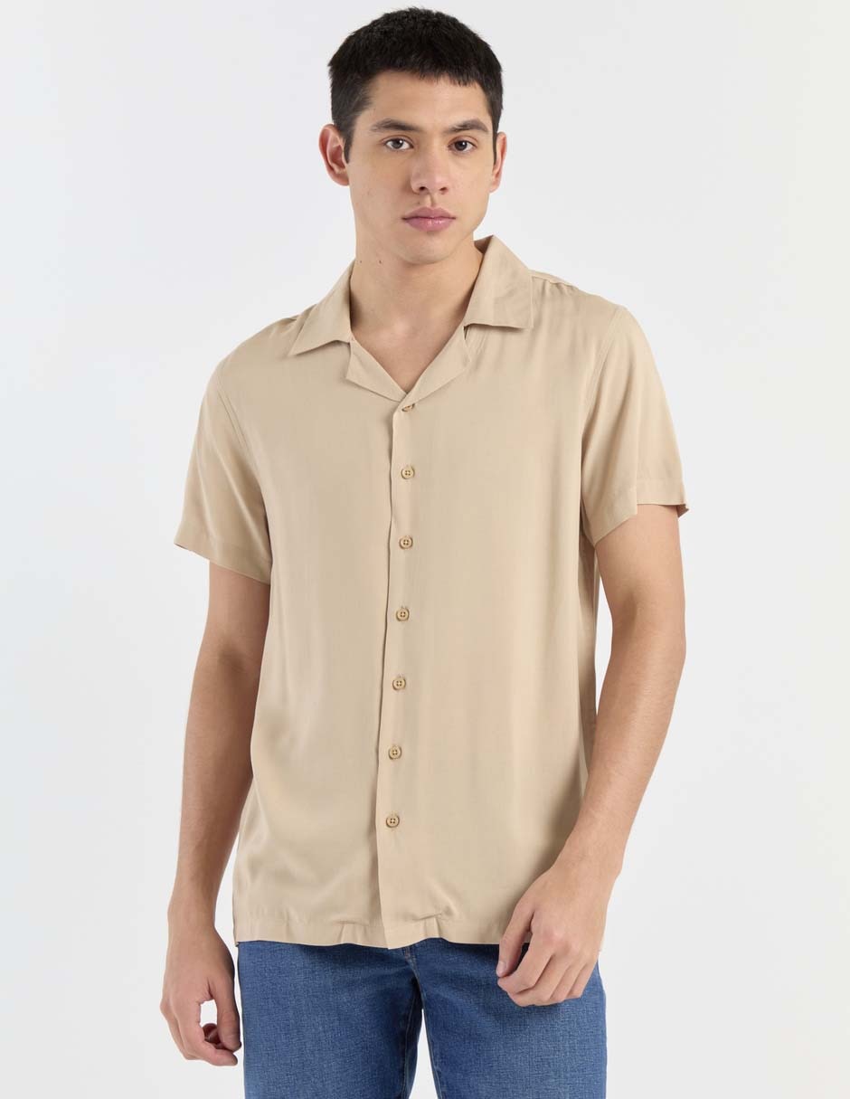 Camisa casual de algodón manga corta para hombre Camisa casual de algodón manga corta para hombre