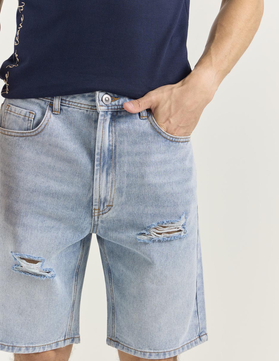 Bermuda de mezclilla para hombre 4