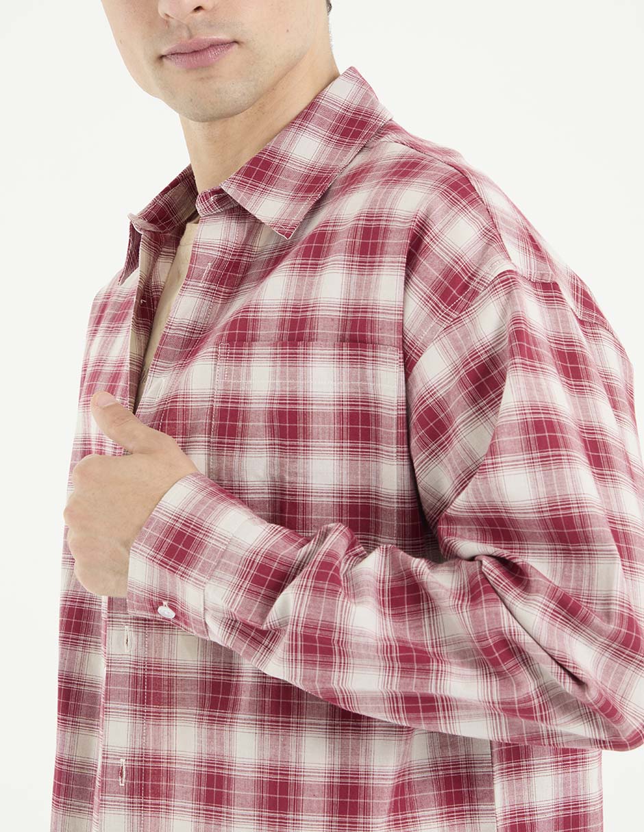 Camisa casual manga larga para hombre 4