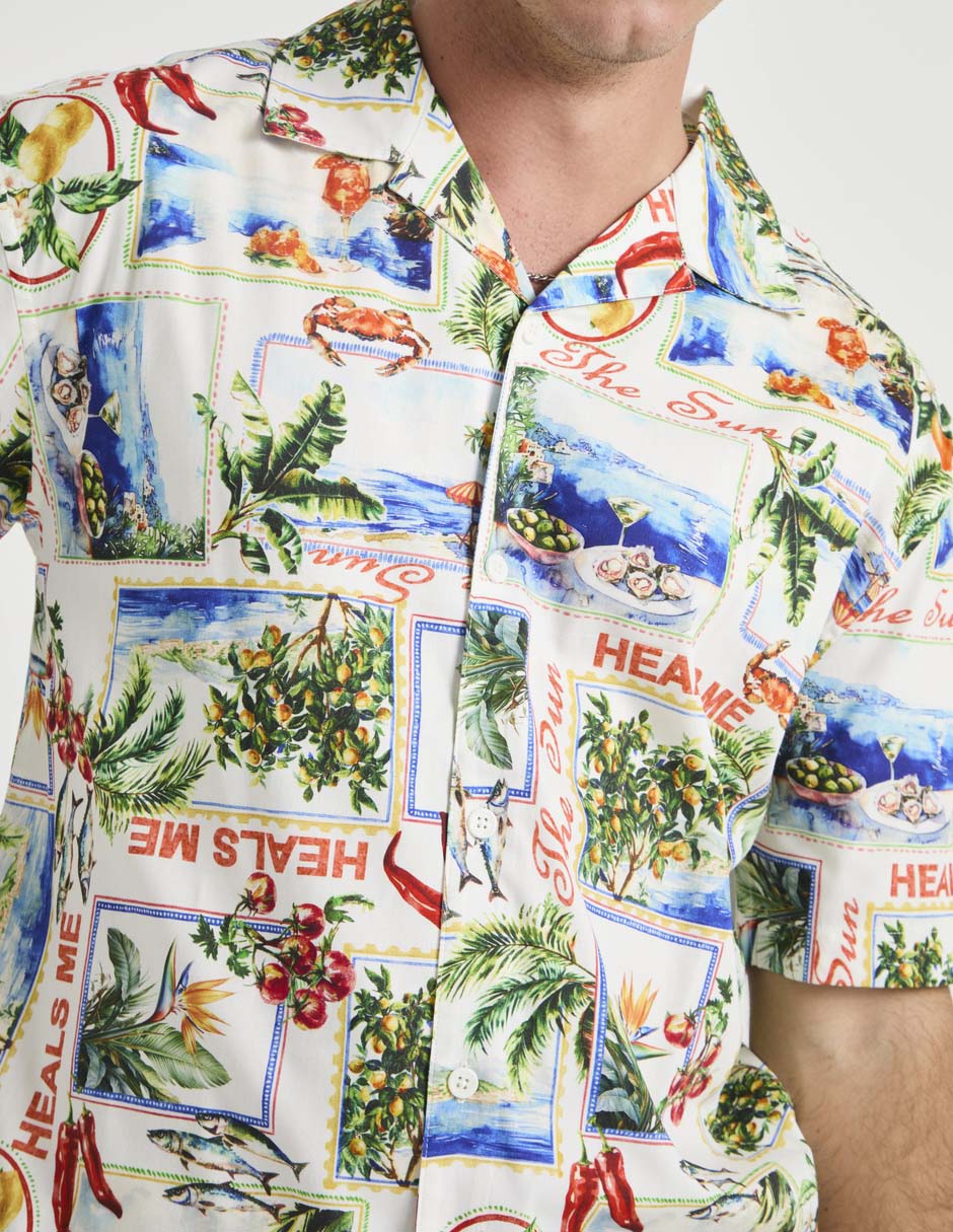 Camisa casual manga corta para hombre 4