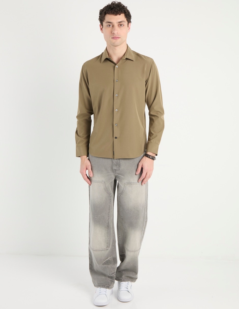 Jeans carpenter straight deslavado para hombre 3
