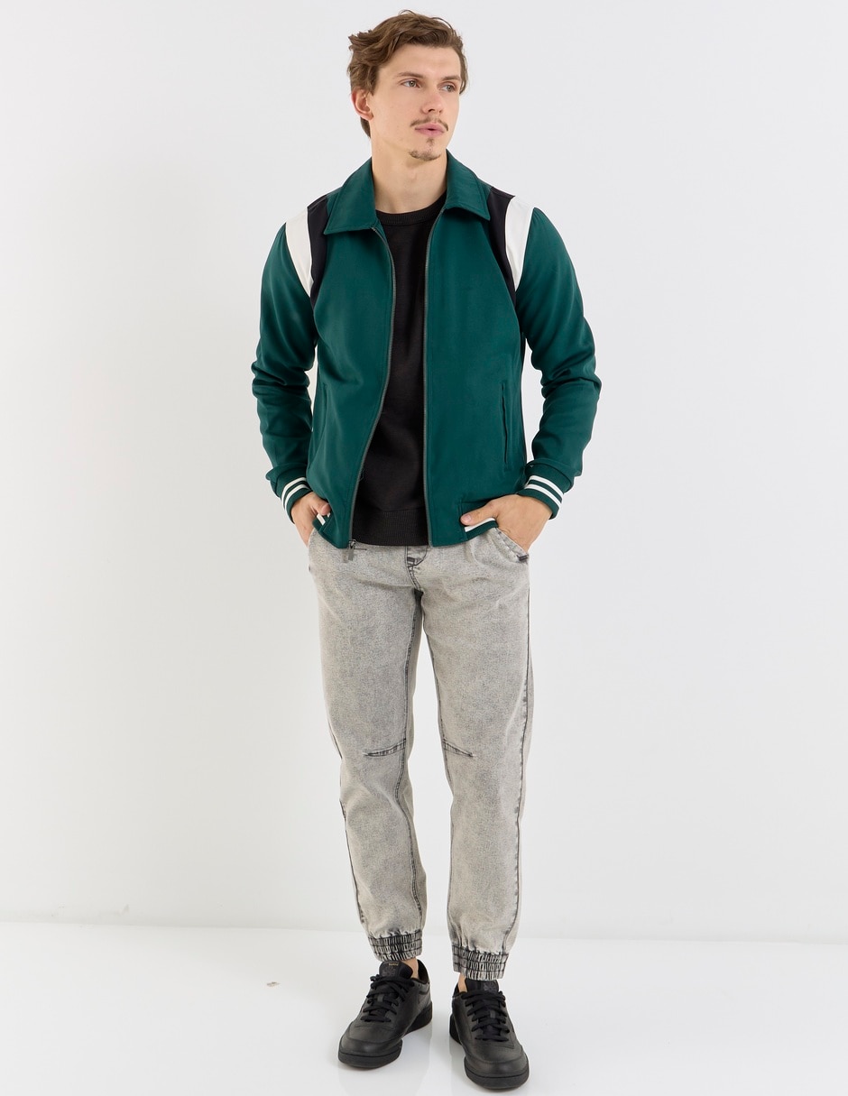 Jeans jogger slim deslavado para hombre 3