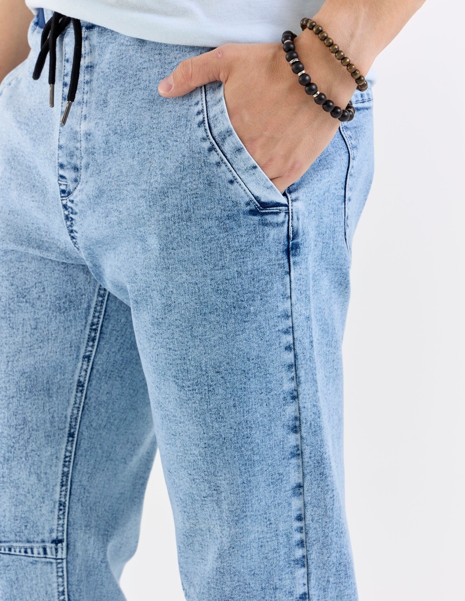 Jeans jogger slim Non Stop deslavado para hombre