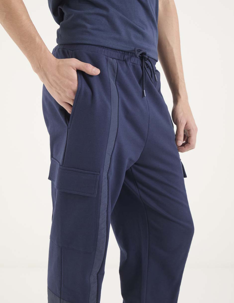 PANTALON CARGO NON ST, CH, AZUL MARINO