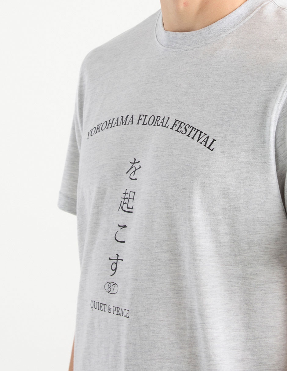 Playera Yokohama Floral Festival cuello redondo para hombre 4