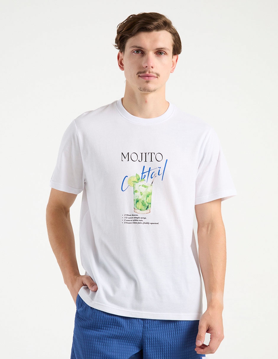 Playera cuello redondo para hombre