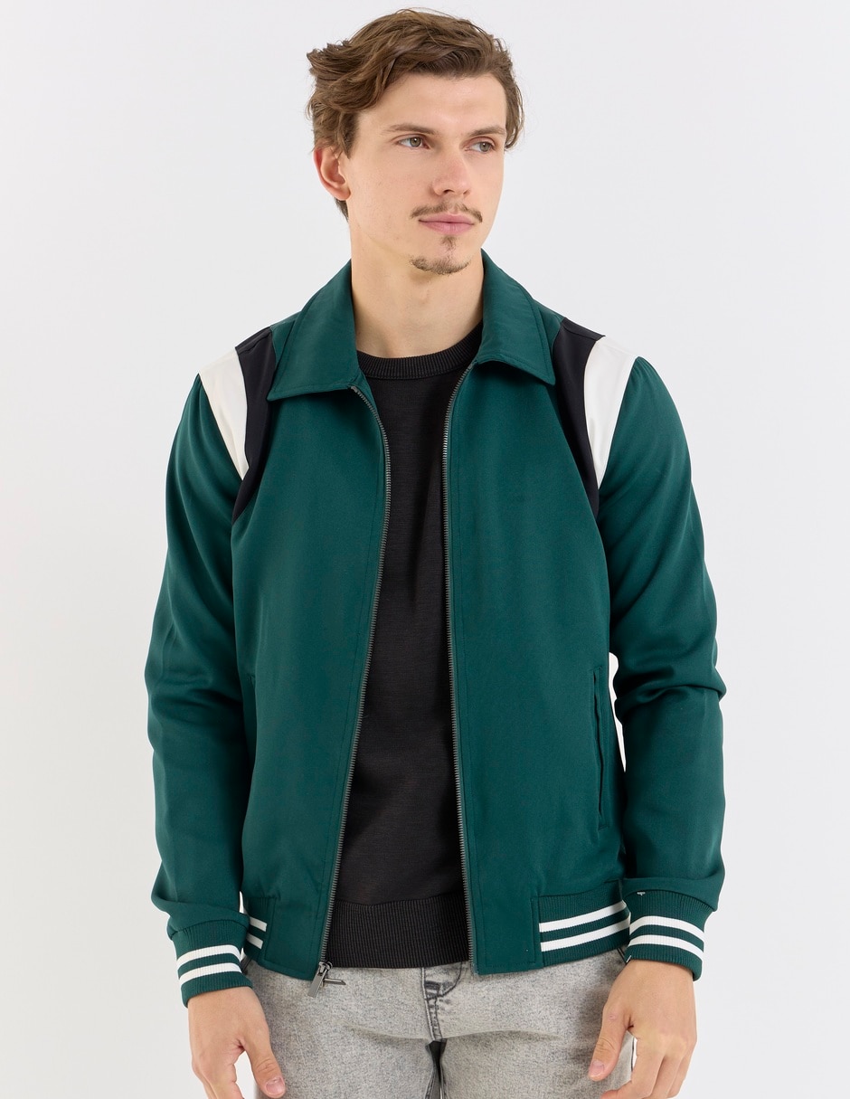 Chamarra bomber con bolsillos para hombre 2