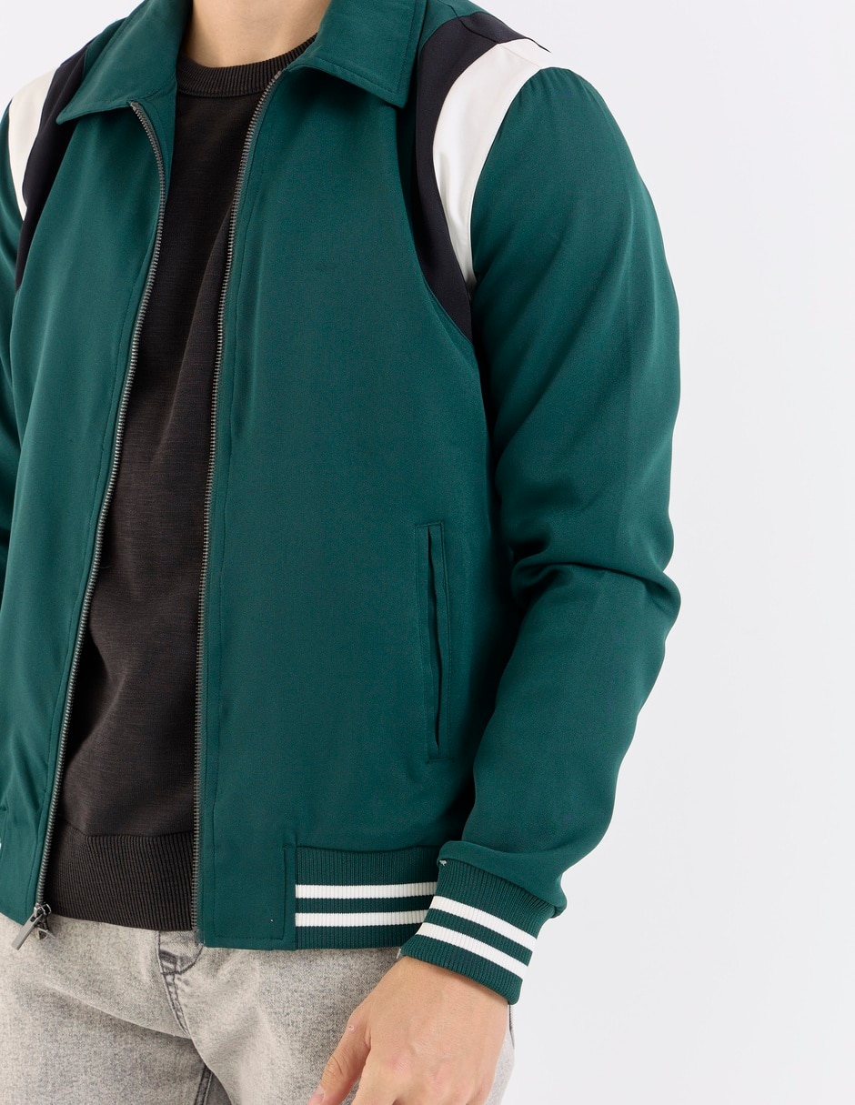 Chamarra bomber con bolsillos para hombre 4