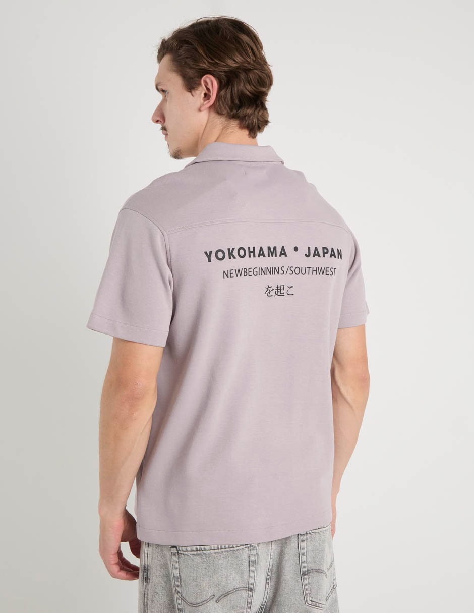 Camisa casual manga corta para hombre 6