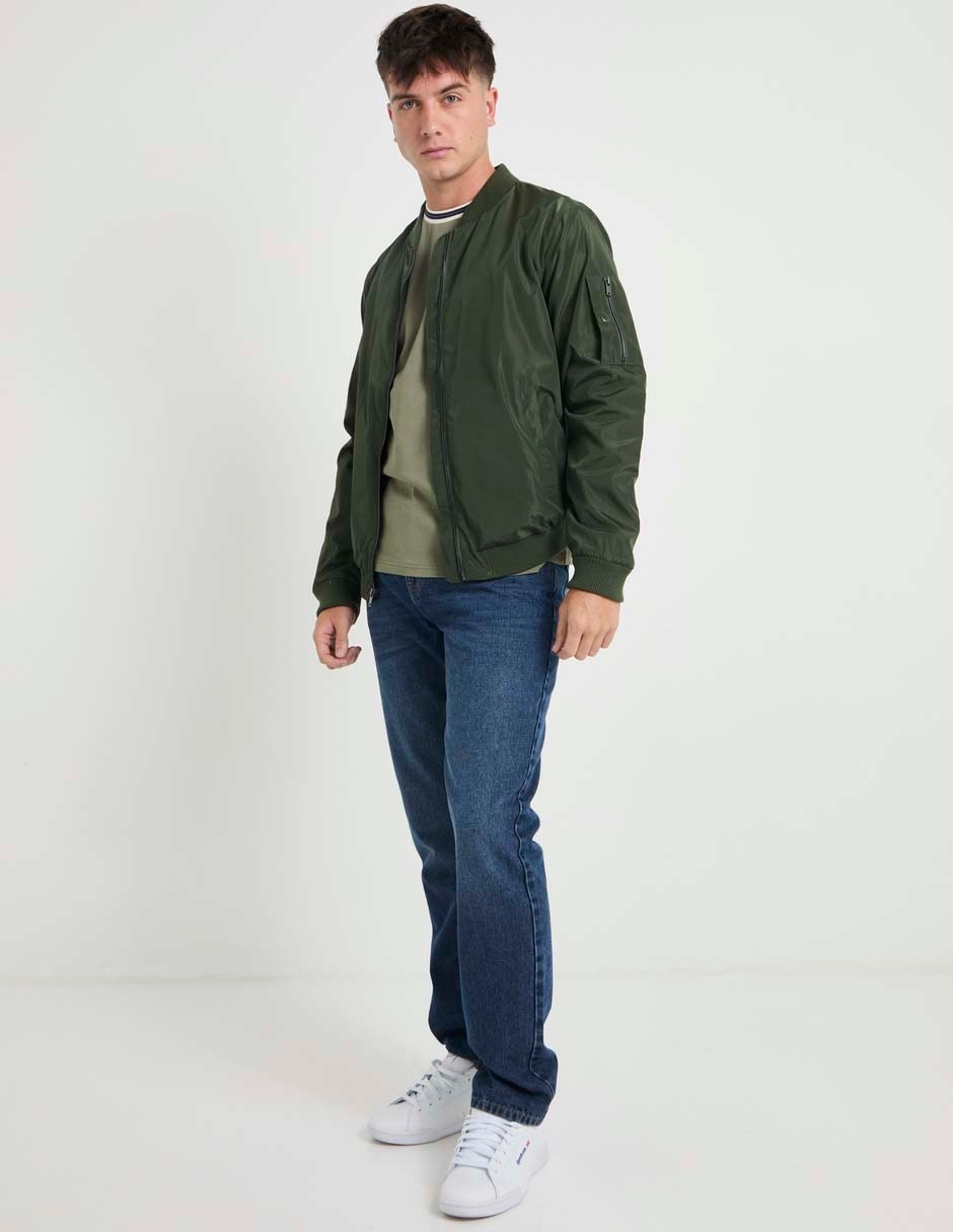 Jeans straight deslavado para hombre 3