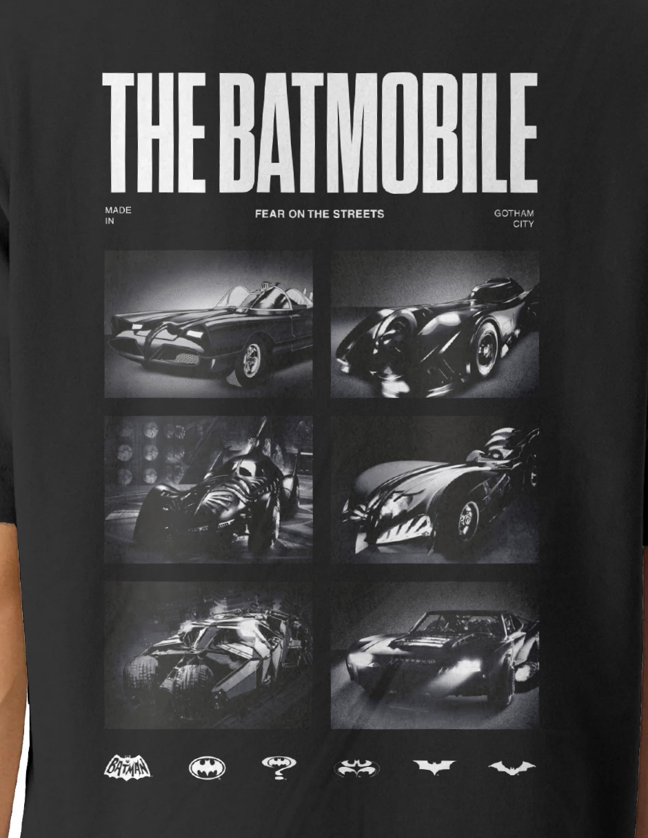 Playera Batman: The Batmobile cuello redondo para hombre 5