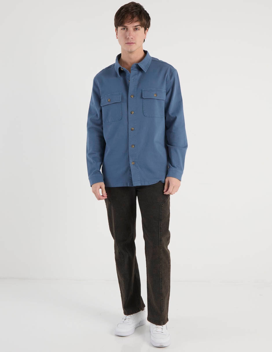 Jeans straight lavado obscuro para hombre 2