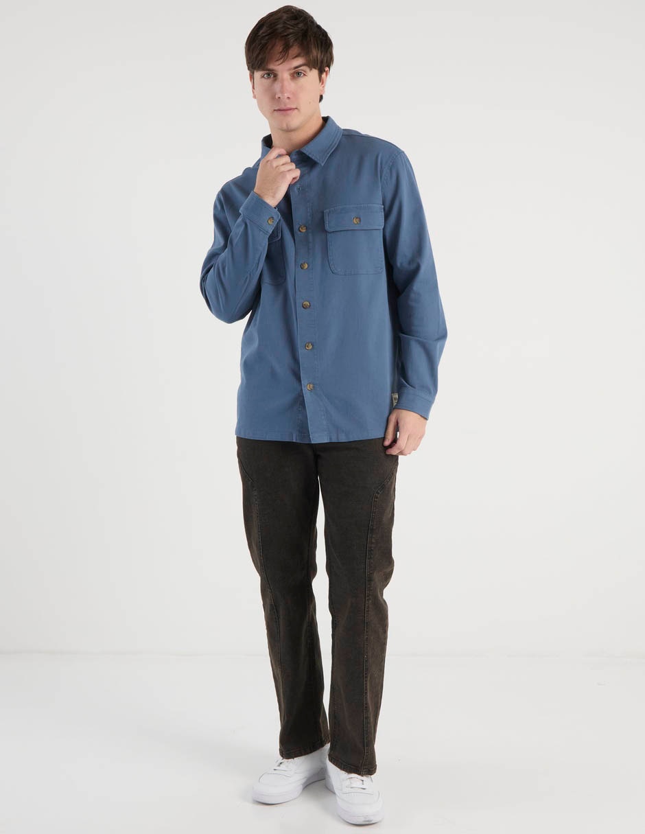 Jeans straight lavado obscuro para hombre 3