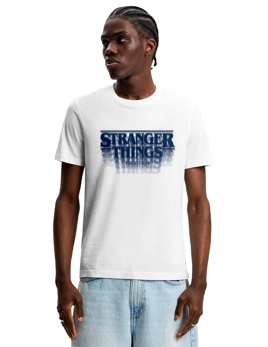 Playera Netflix Stranger Things cuello redondo para hombre Suburbia