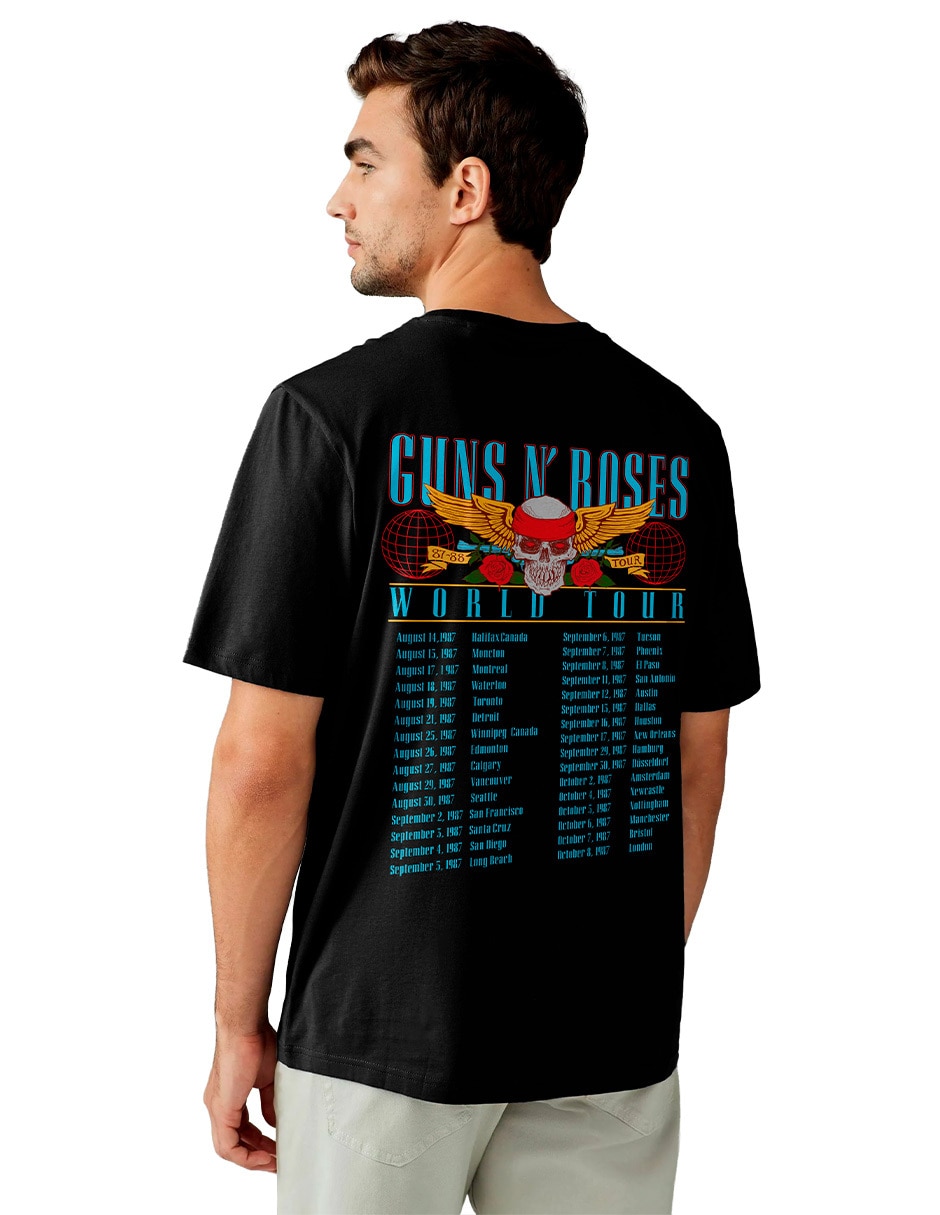 Playera Guns and Roses cuello redondo para hombre 2