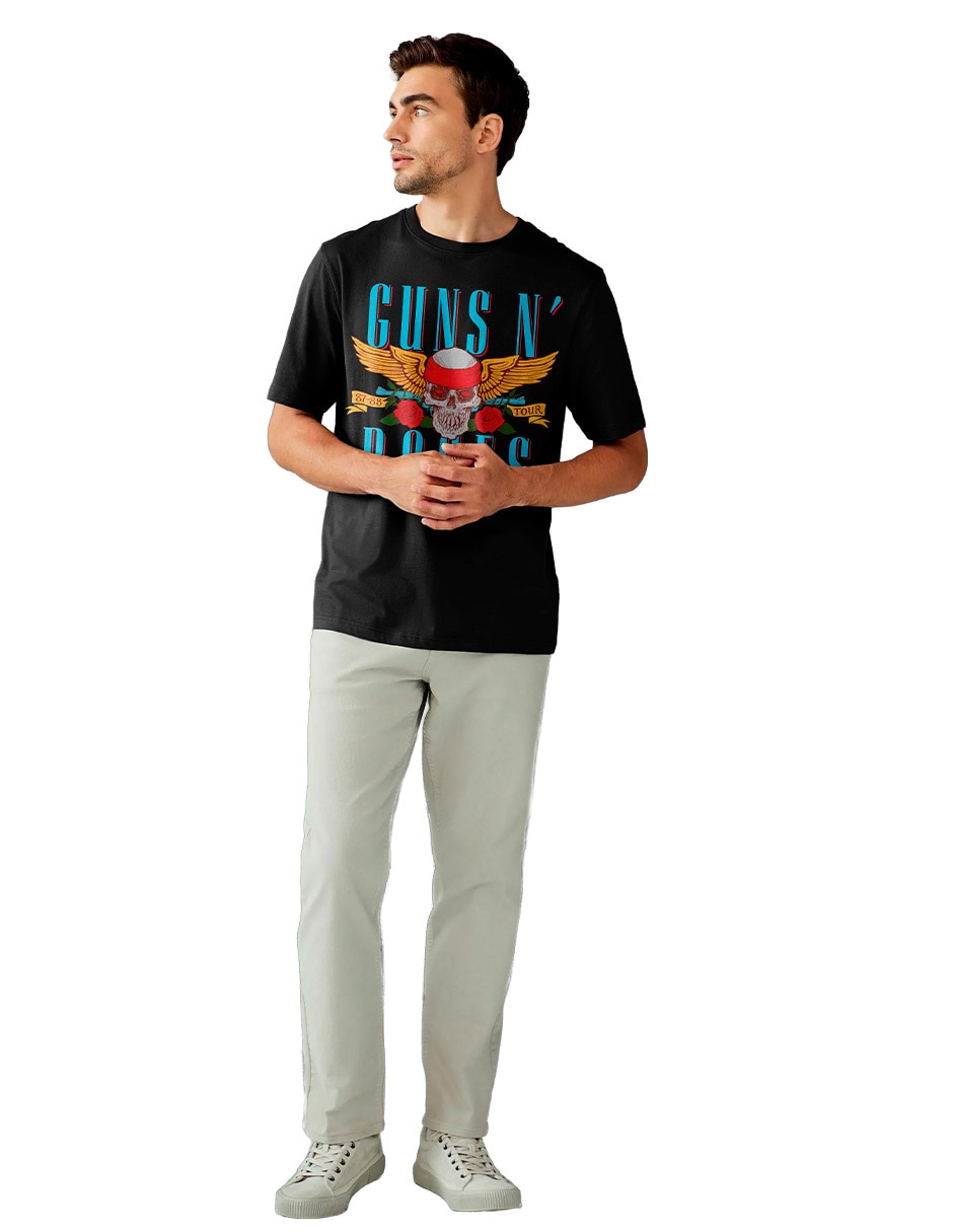 Playera Guns and Roses cuello redondo para hombre 3
