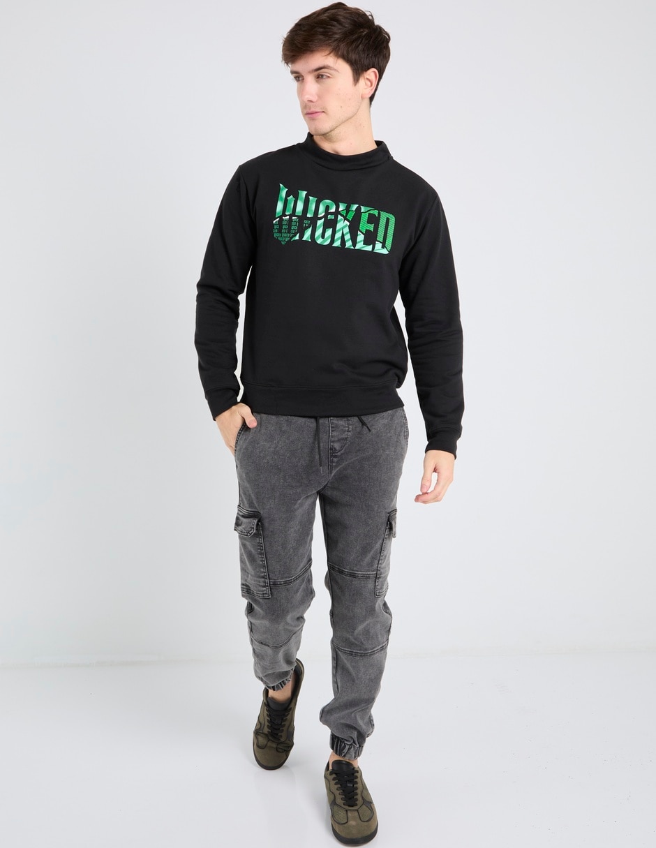 Jeans jogger slim deslavado para hombre
