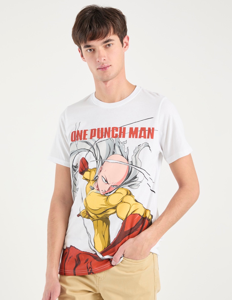 Playera One Punch Man cuello redondo para hombre Playera One Punch Man cuello redondo para hombre