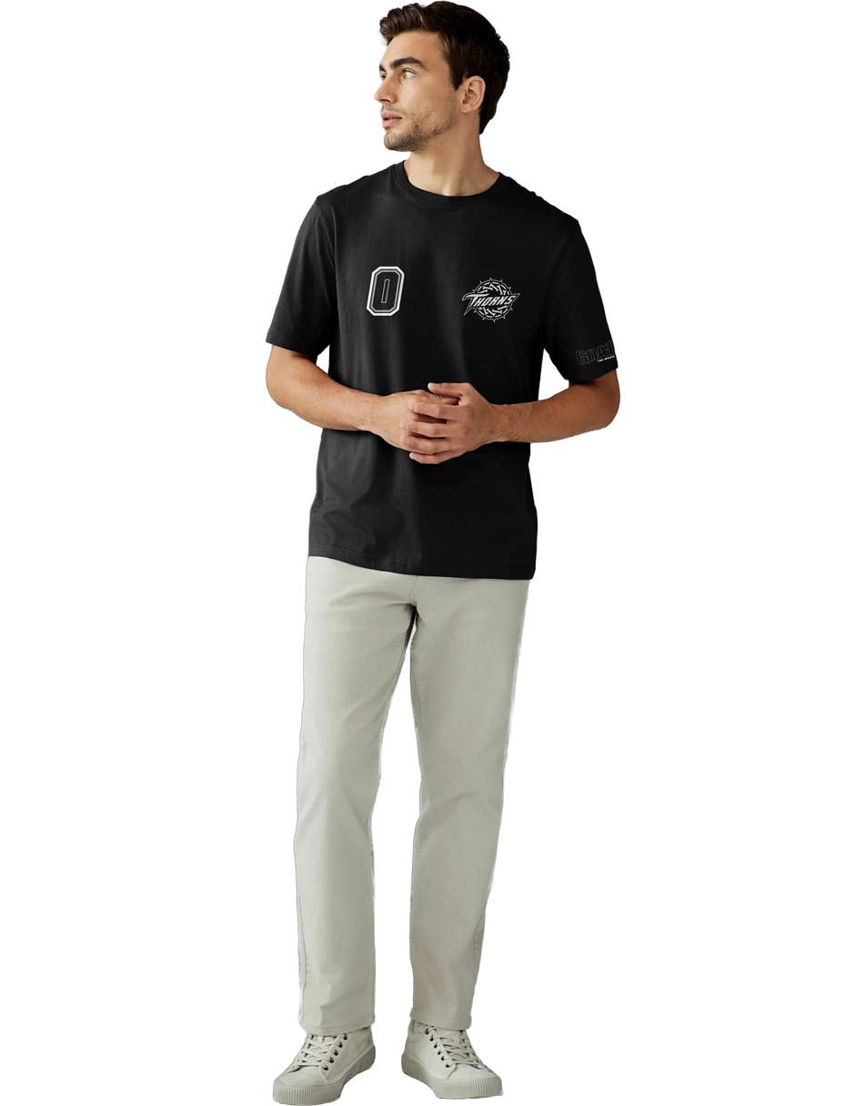 Playera cuello redondo para hambre 3