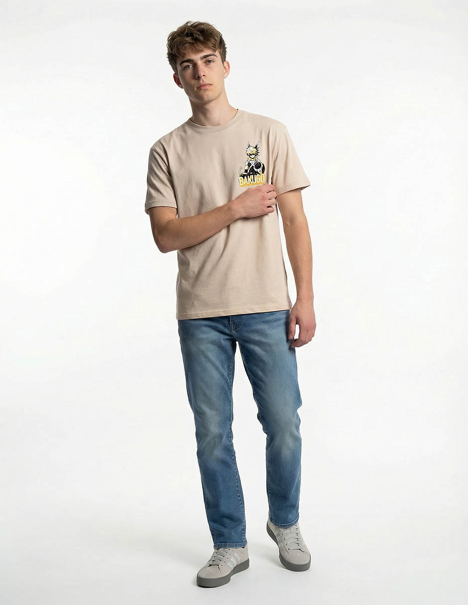 Playera Bakugo Katsuki cuello redondo para hombre 3