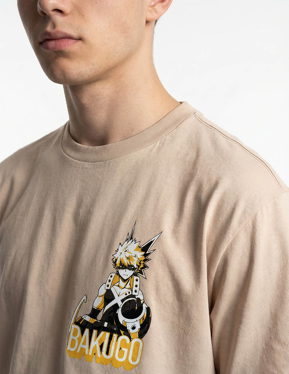Playera Bakugo Katsuki cuello redondo para hombre 4