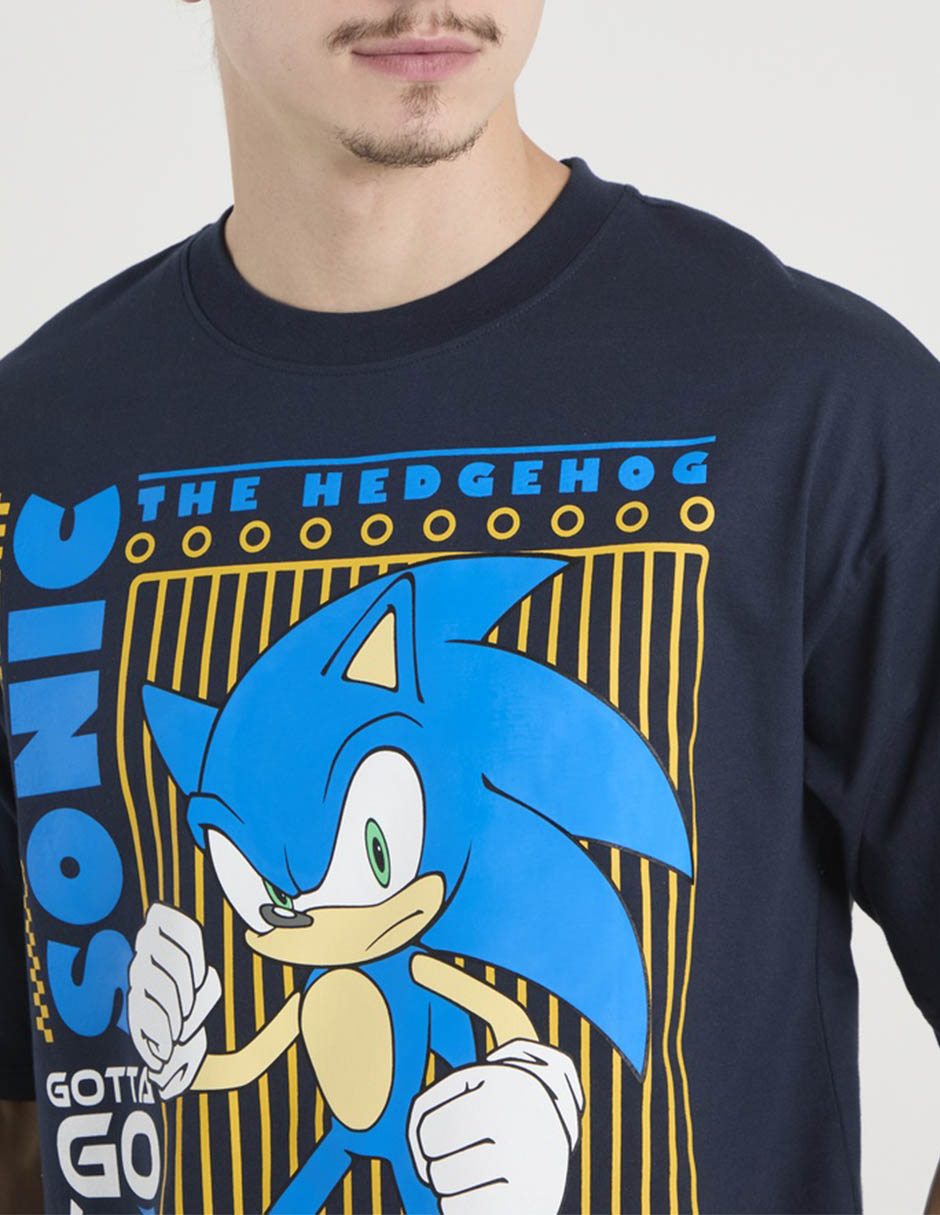 Playera Sonic The Hedgehog cuello redondo para hombre 4