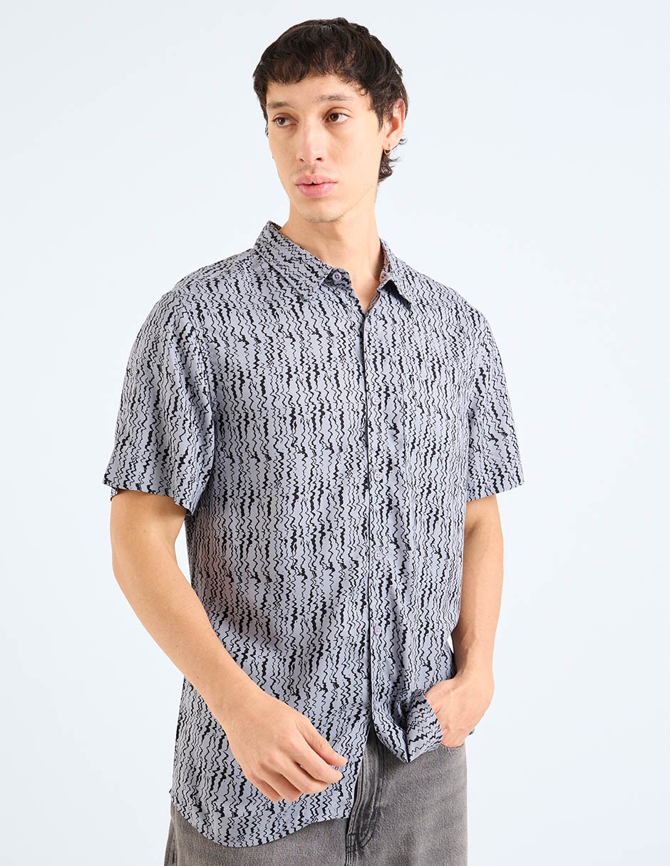 Camisa casual manga corta para hombre