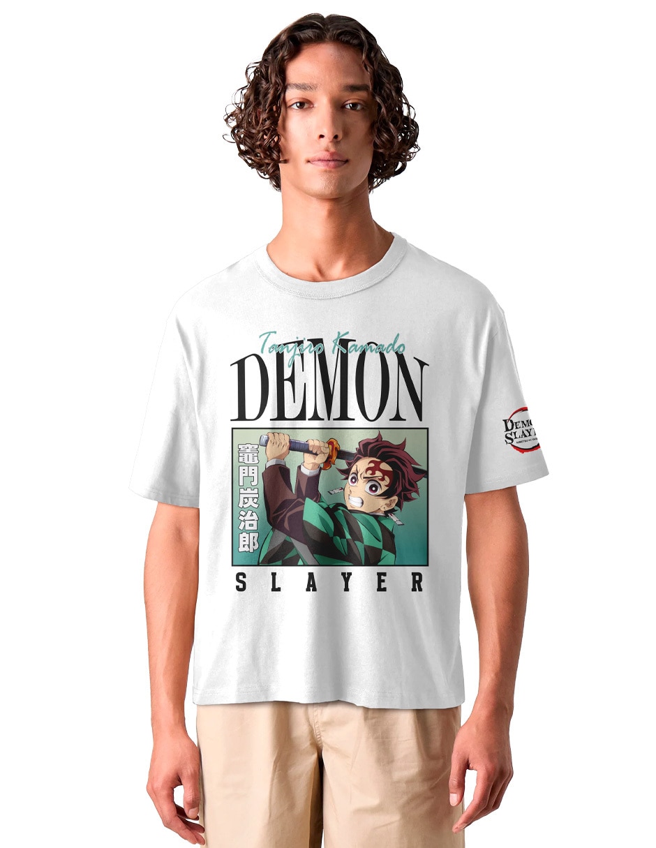 Playera Demon Slayer Tanjiro cuello redondo para hombre Playera Demon Slayer Tanjiro cuello redondo para hombre