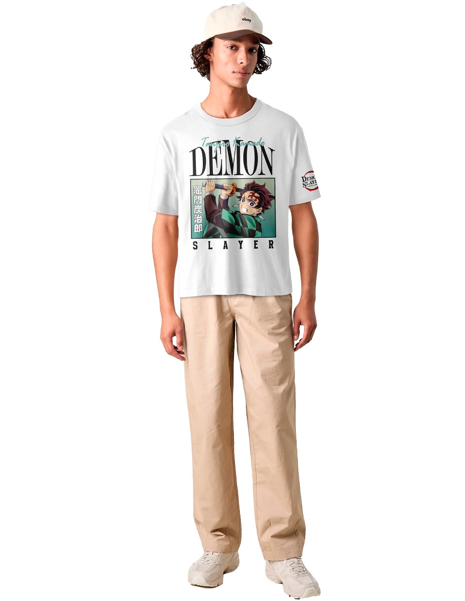 Playera Demon Slayer Tanjiro cuello redondo para hombre 3