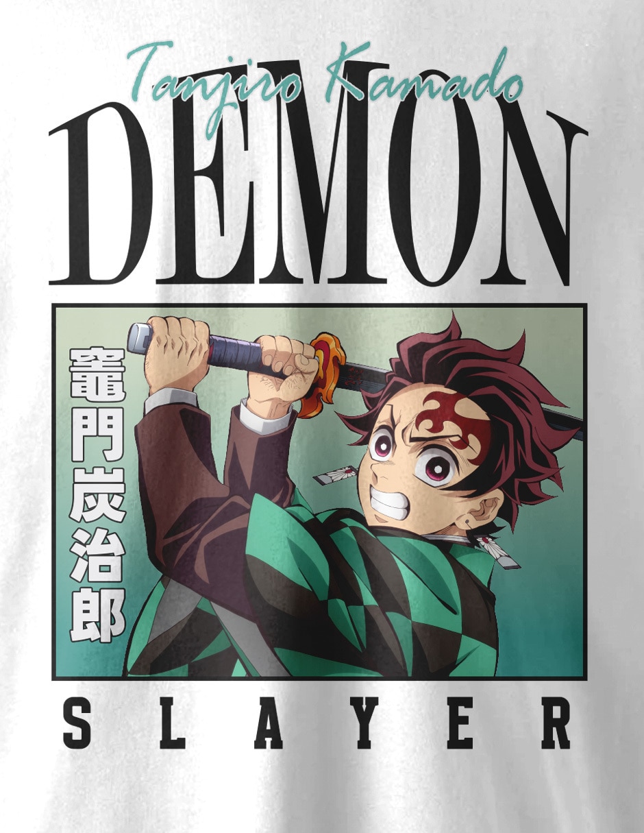 Playera Demon Slayer Tanjiro cuello redondo para hombre 4