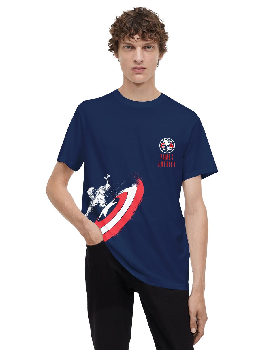 Playera América cuello redondo para hombre Playera América cuello redondo para hombre