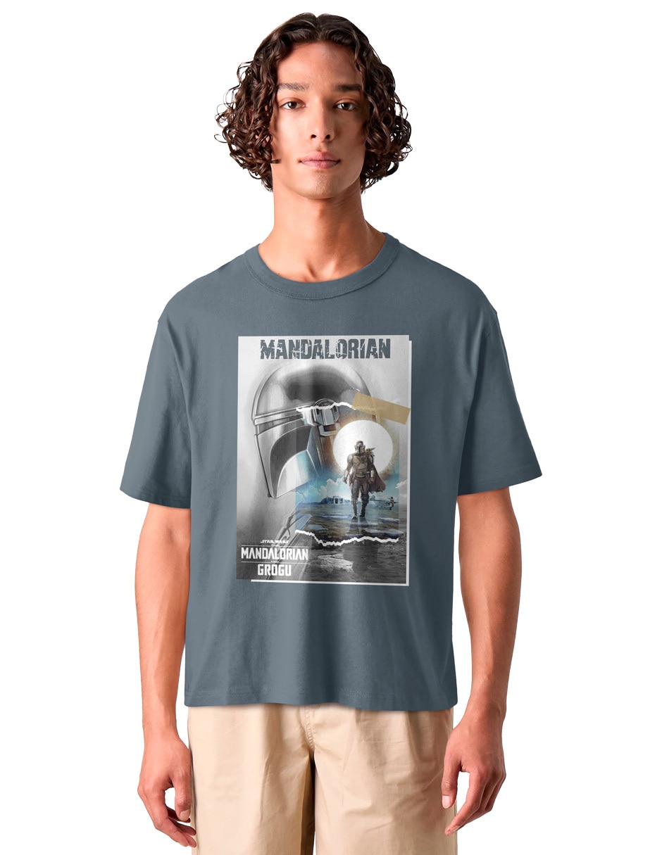 Playera Mandalorian cuello redondo para hombre